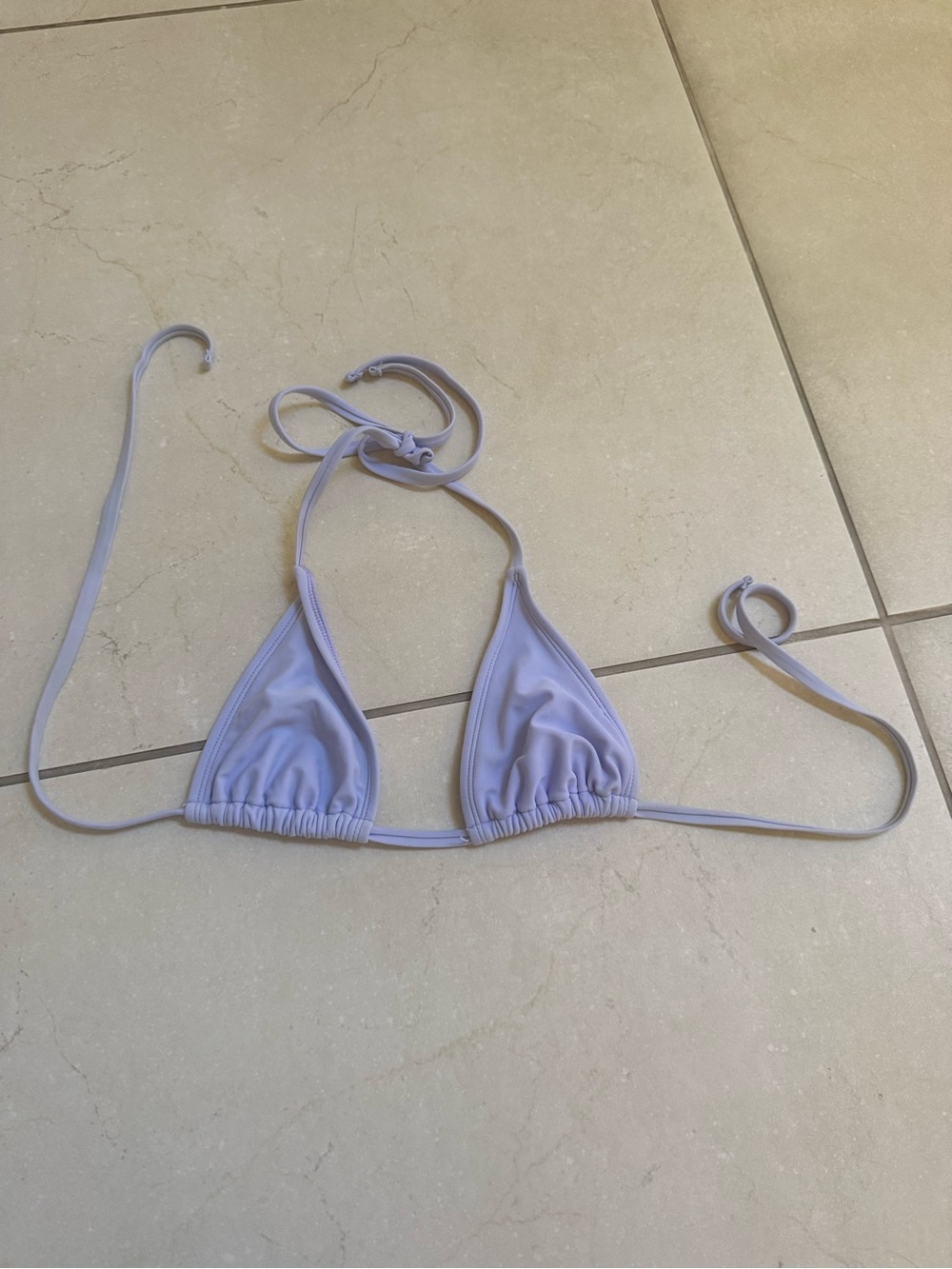 Lavender Triangle String Bikini Top